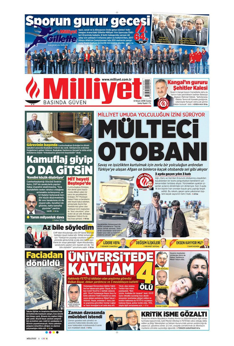 Gazete manşetleri 6 Nisan 2018 Hürriyet - Sözcü - Posta - Resim: 3
