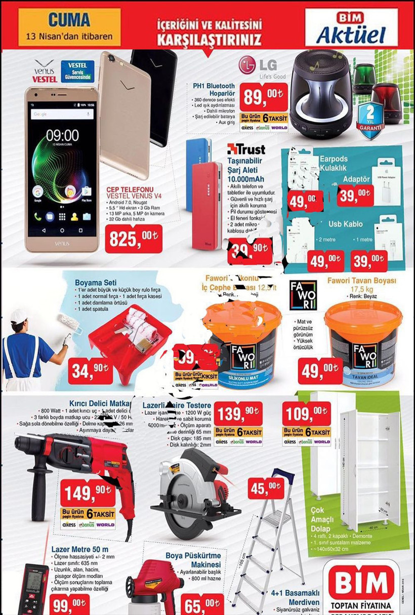 BİM 13 Nisan 2018 aktüel indirim listesi yeni stok ürünler  - Resim: 2
