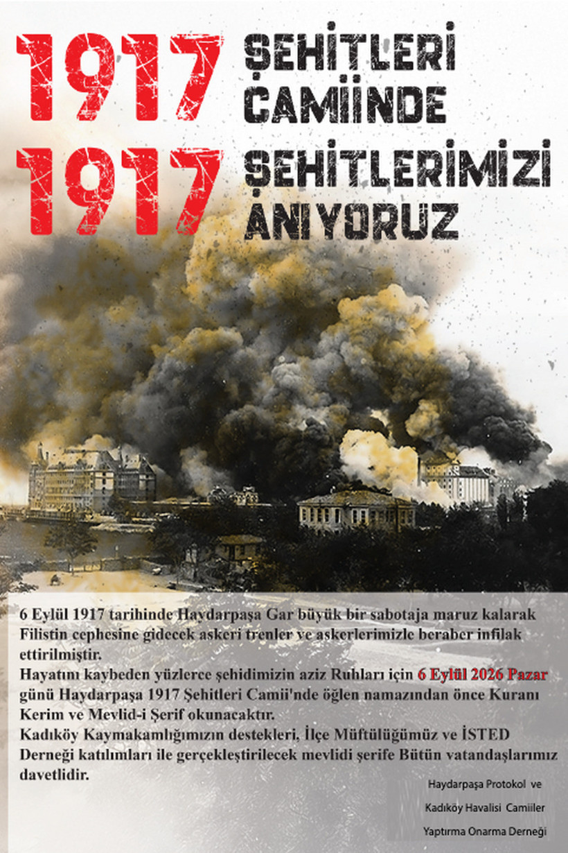 Haydarpaşa'da şehit olan yüzlerce asker Haydarpaşa 1917 Şehitleri Camii'nde anılıyor - Resim: 0
