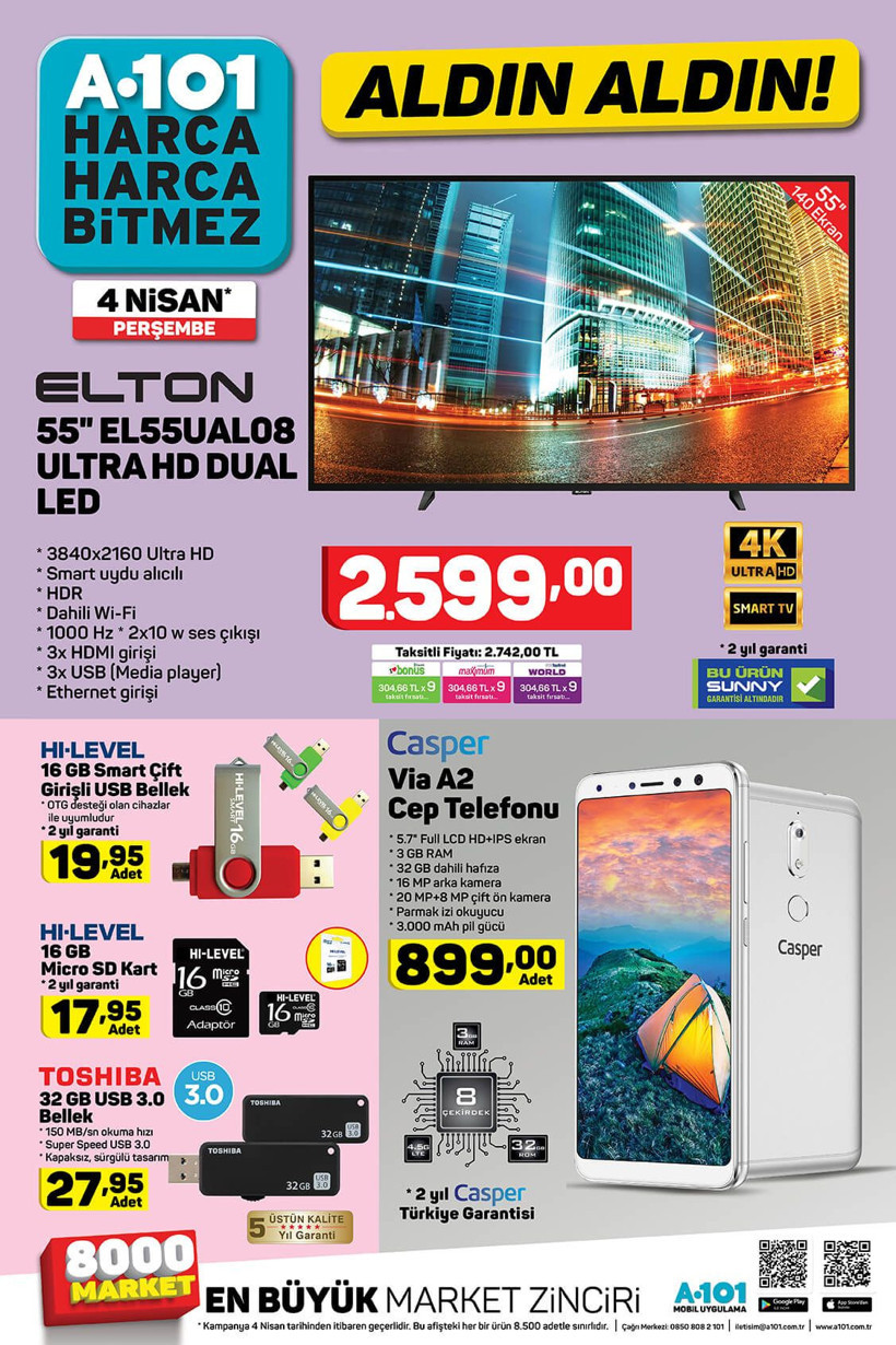A101'de 'Bahar' indirimi! A101 4 Nisan 2019 aktüel indirimli ürünler kataloğu - Resim: 1