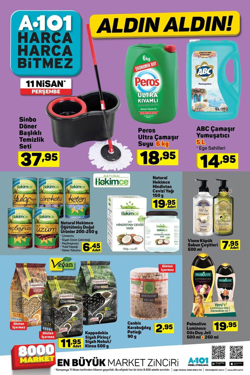 A101 11 Nisan 'Aldın Aldın' aktüel ve indirimli ürünler kataloğu - Resim: 1