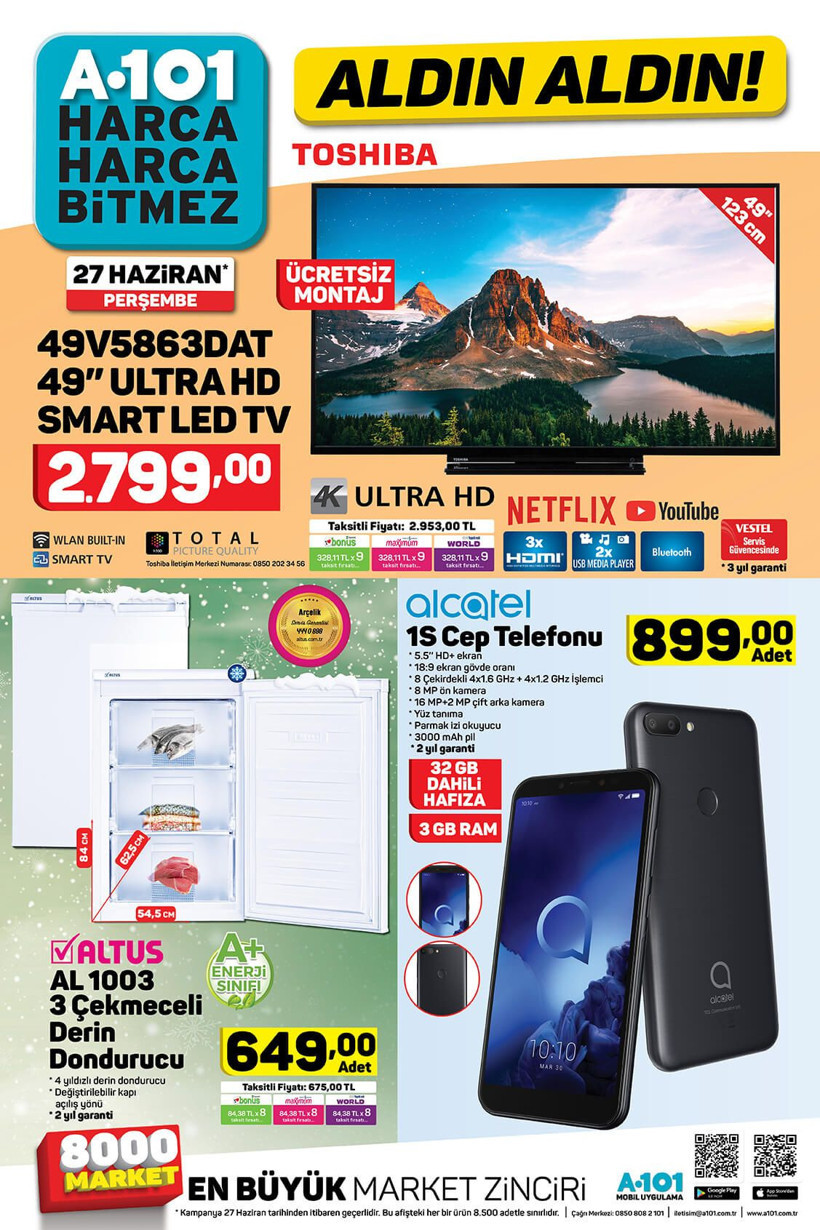 A101'de 'Aldın Aldın' ürünlerinde' ay sonu indirimi  İşte 27 Haziran indirimli ve aktüel ürünler kataloğu - Resim: 3