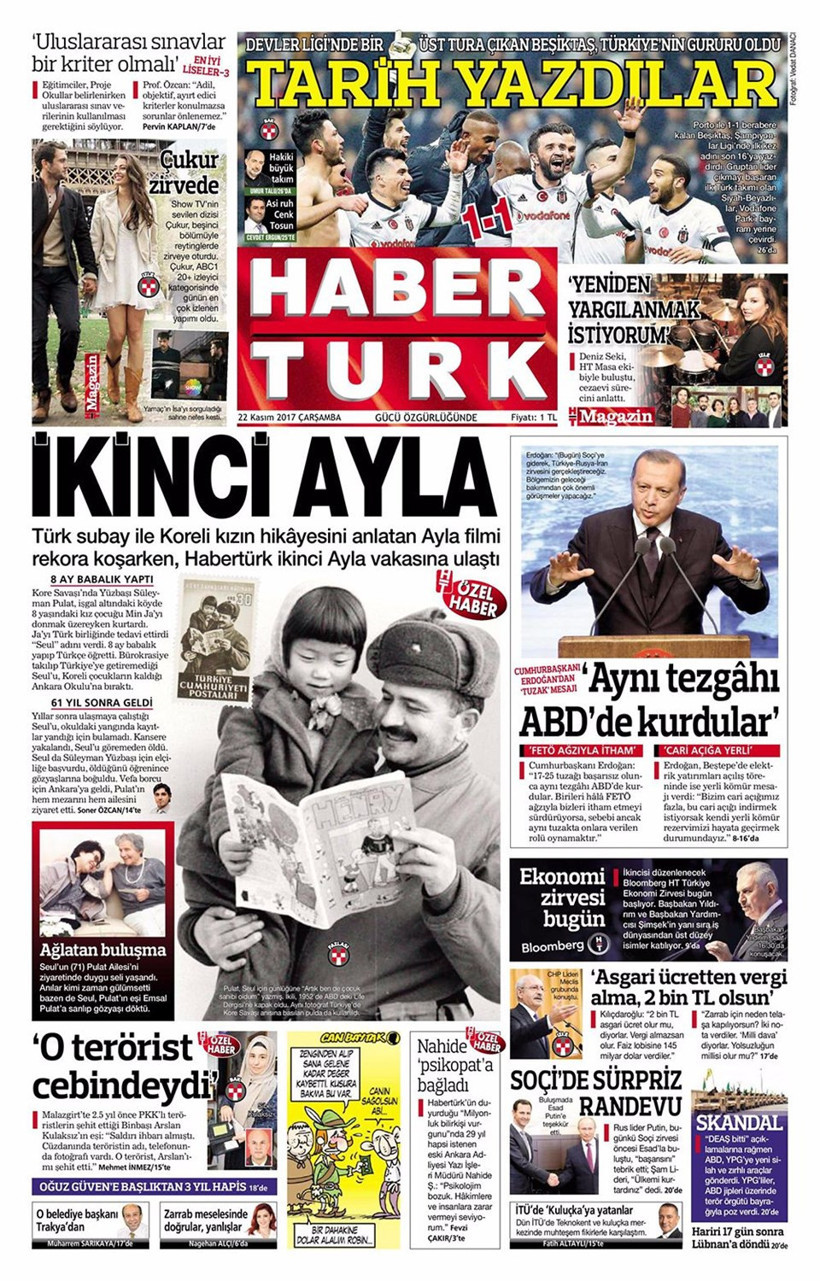 Gazete manşetleri Fanatik - Fotomaç - Sözcü 22 Kasım 2017 - Resim: 3