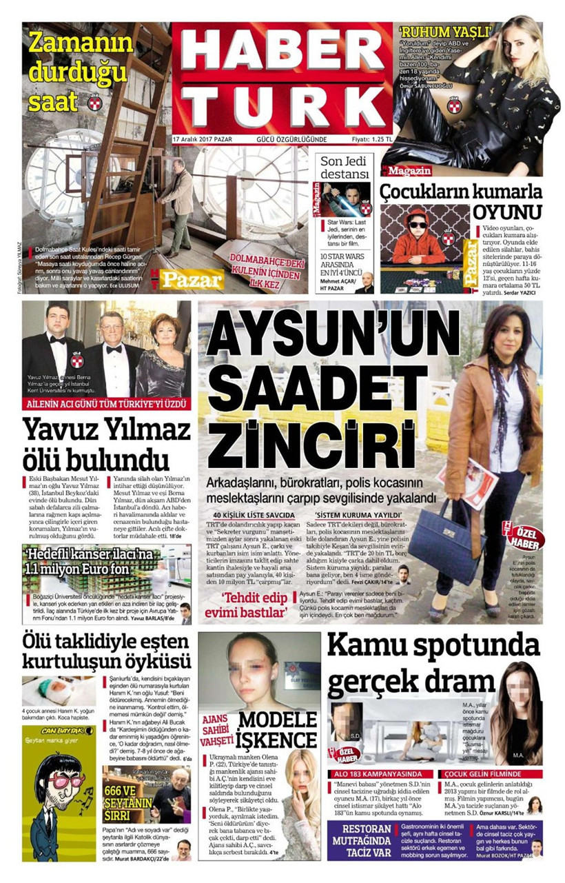 Gazete manşetleri Sözcü - Fanatik - Hürriyet 17 Aralık 2017 - Resim: 2