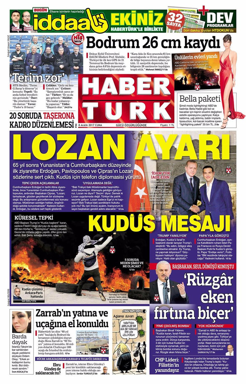 Gazete manşetleri Hürriyet - Sözcü - Fanatik 8 Aralık 2017 - Resim: 4