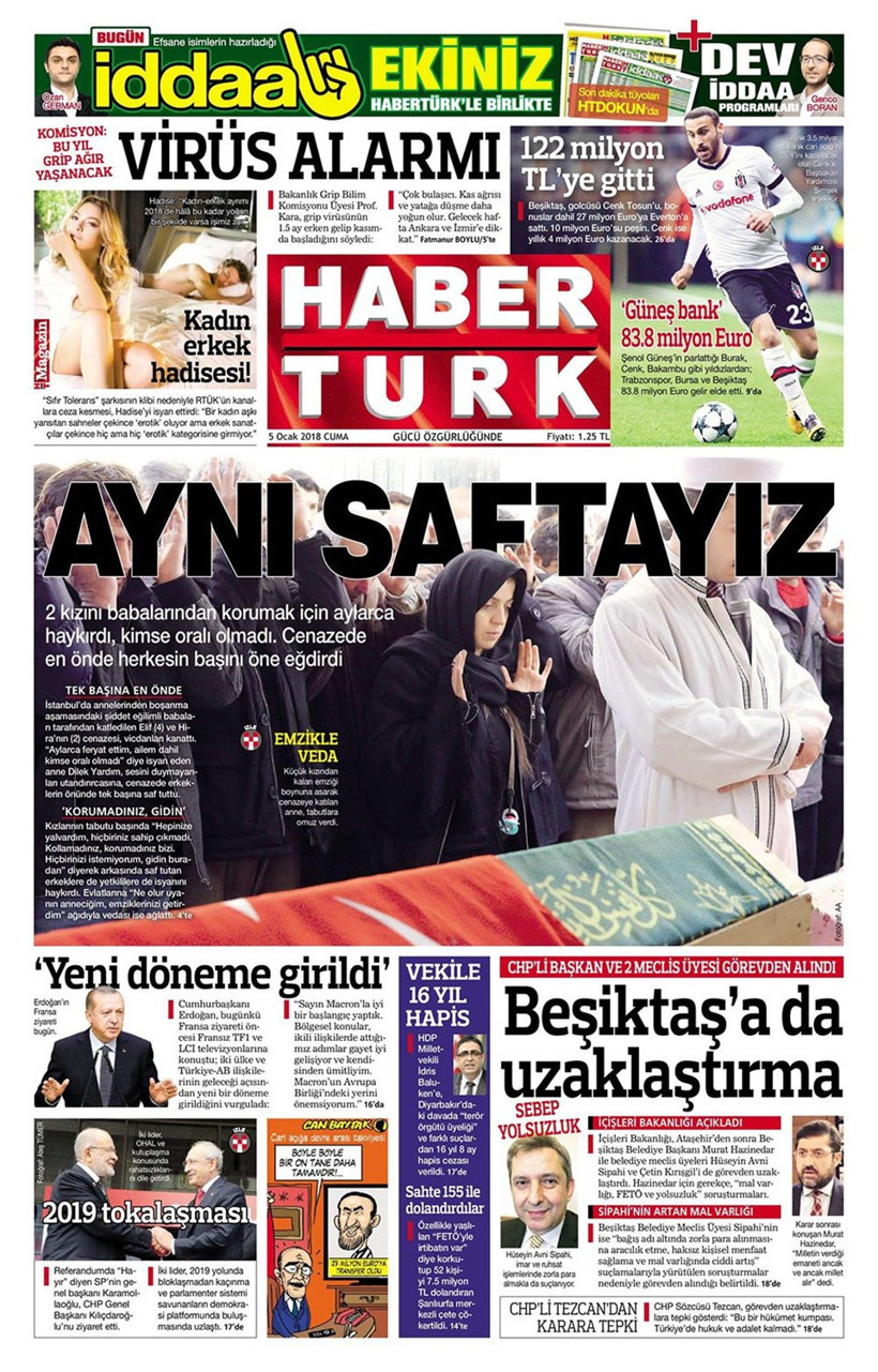 Gazete manşetleri Hürriyet - Fotomaç - Sabah 5 Ocak 2018 - Resim: 3