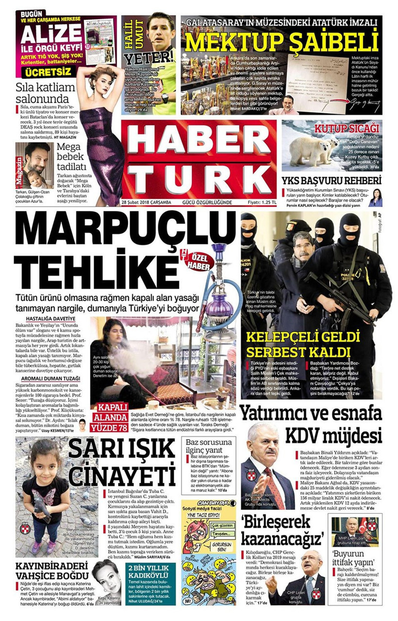 Gazete manşetleri 28 Şubat 2018 Hürriyet - Sözcü - Fanatik - Resim: 3