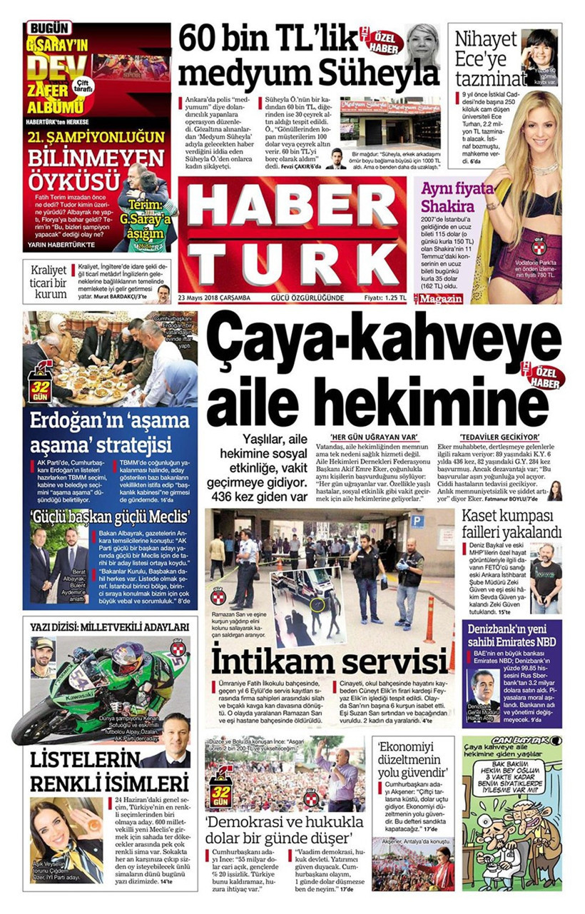 Gazete manşetleri 23 Mayıs 2018 Hürriyet - Sözcü - Habertürk - Resim: 3