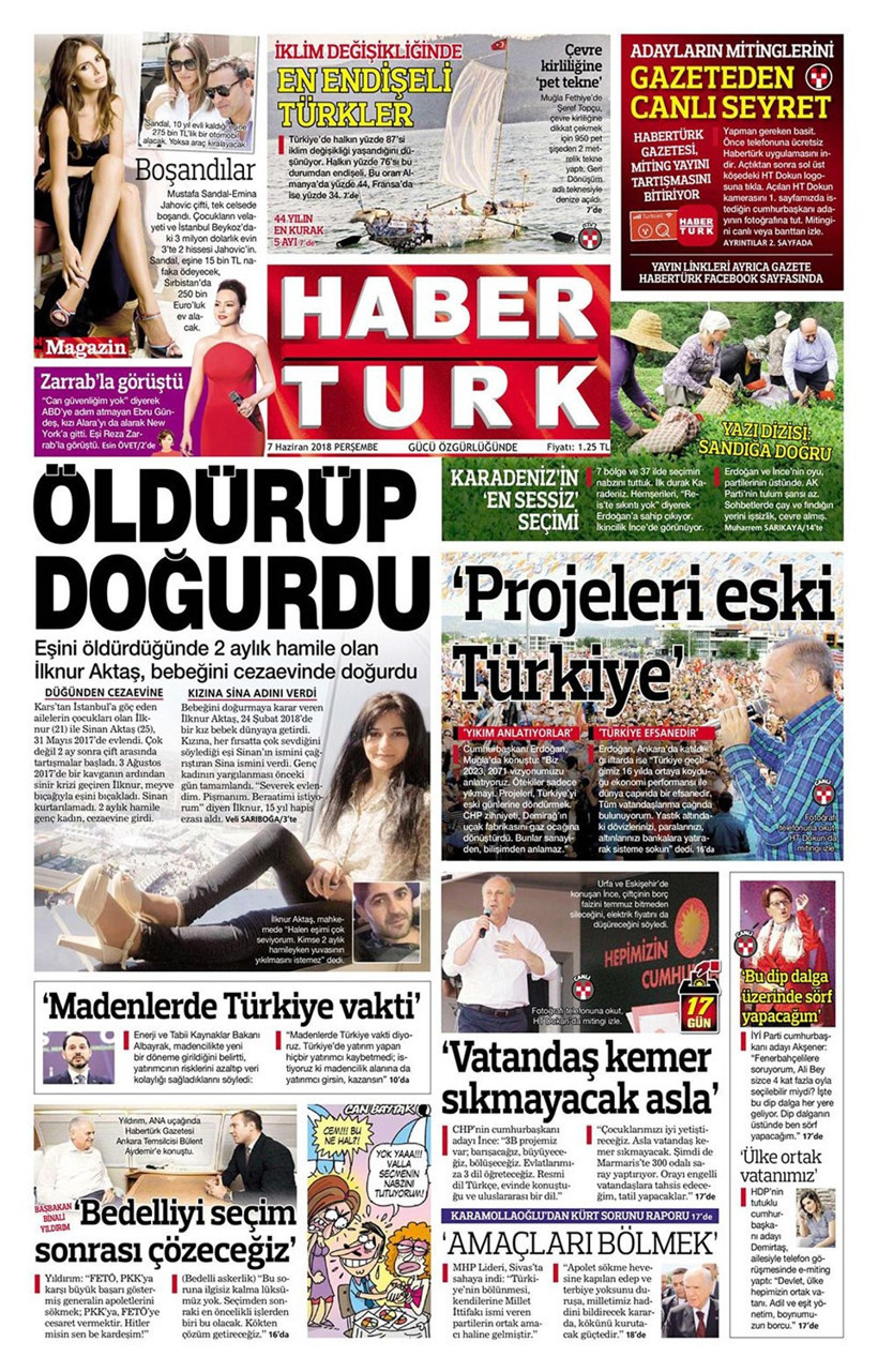 Gazete manşetleri 7 Haziran 2018 Hürriyet - Sözcü - Sabah - Resim: 4