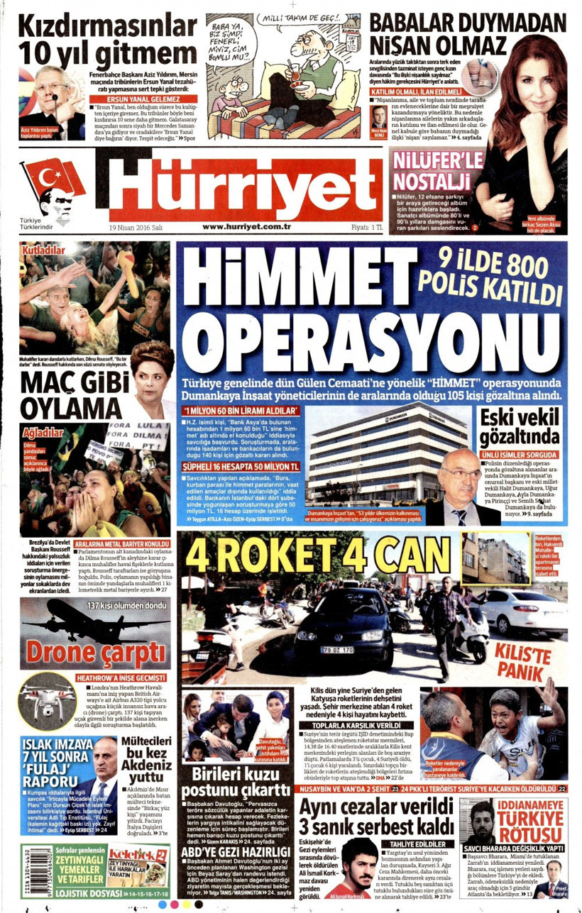 Gazete manşetleri Hürriyet - Habertürk ve Milliyet ne yazdı?  - Resim: 1