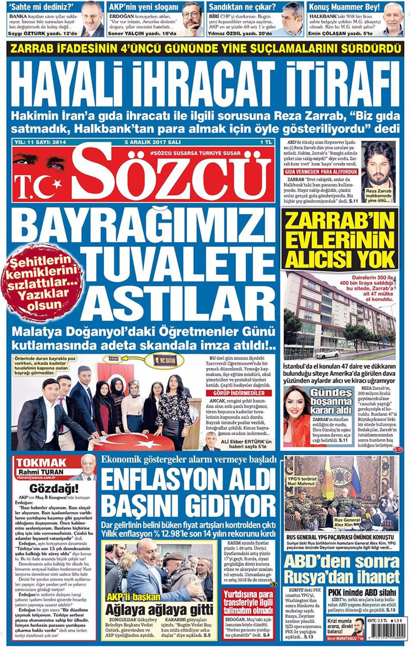 Gazete manşetleri Hürriyet - Sözcü - Milliyet 5 Aralık 2017 - Resim: 4