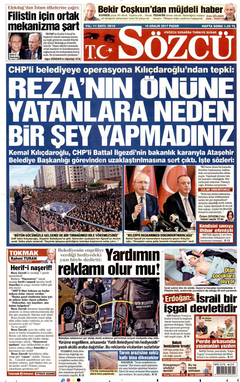 Gazete manşetleri Hürriyet - Fanatik - Fotomaç 10 Aralık 2017 - Resim: 3