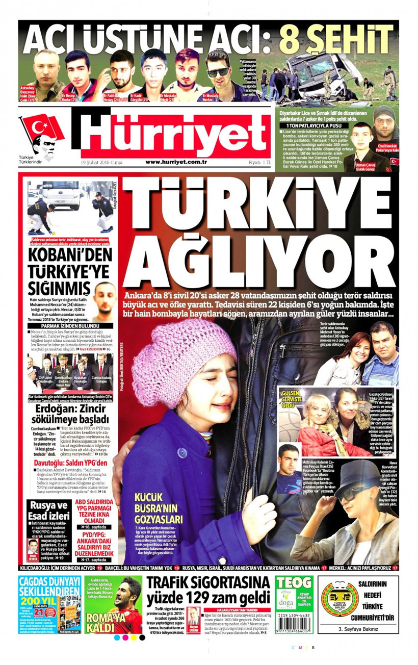 19 Şubat gazete manşetleri Hürriyet - Milliyet ve Star ne yazdı? - Resim: 1