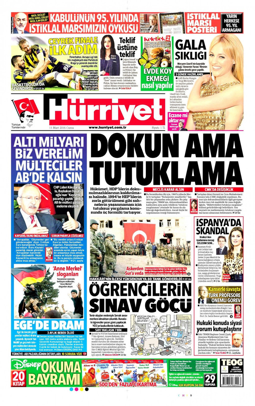 Gazete manşetleri Hürriyet - Sabah ve Habertürk ne yazdı? - Resim: 1