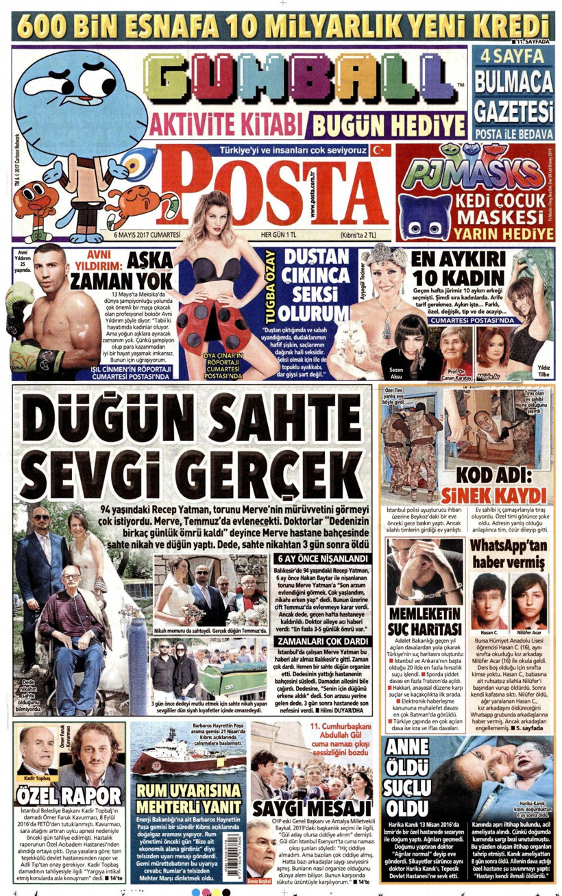 Gazete manşetleri Sabah - Sözcü - Hürriyet 6 Mayıs 2017 - Resim: 4