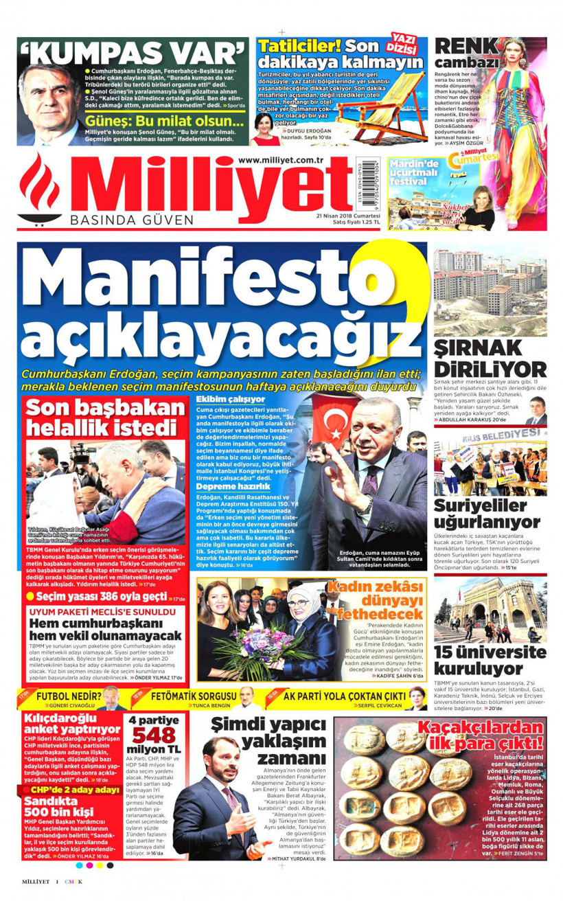 21 Nisan 2018 Cumartesi gazete manşetlerinde neler var - Resim: 4