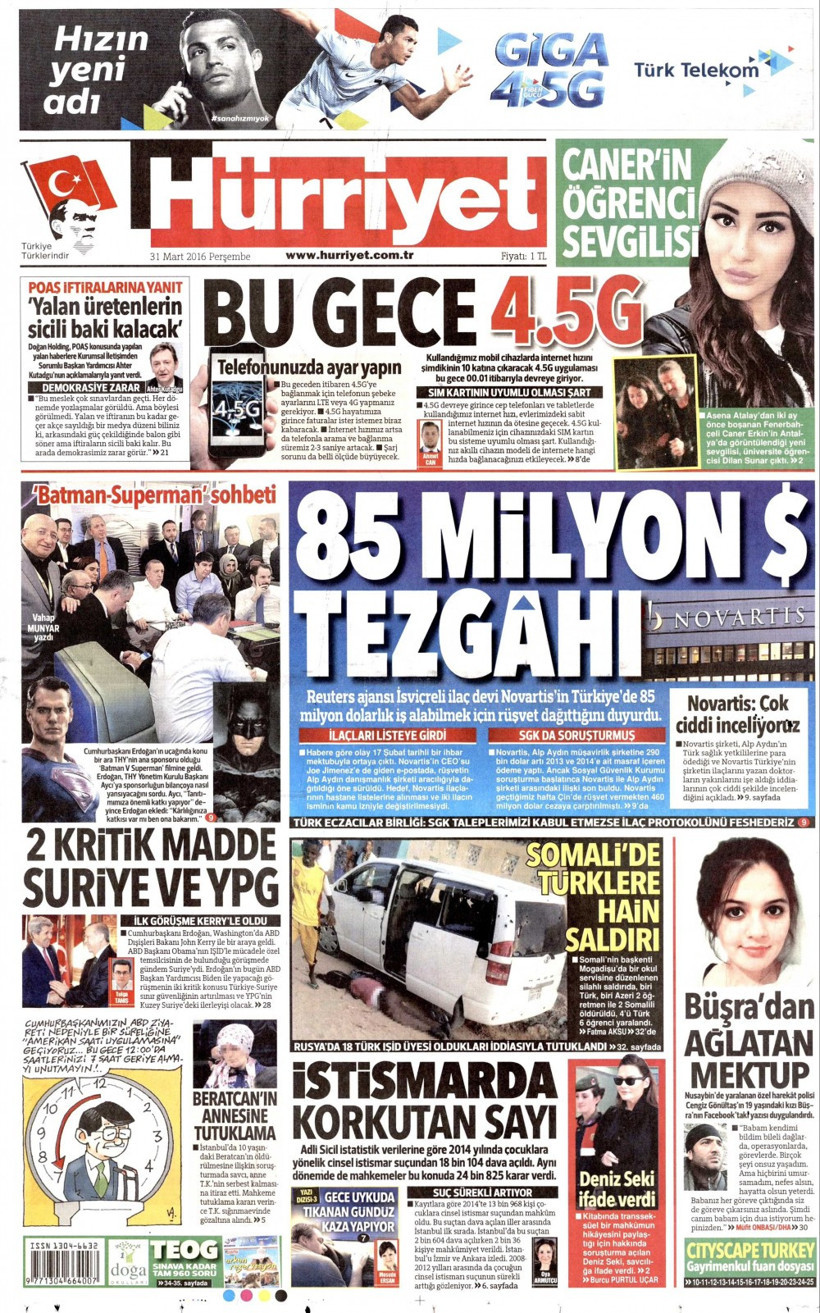 Gazete manşetleri Hürriyet - Milliyet ve Sabah ne yazdı? - Resim: 1