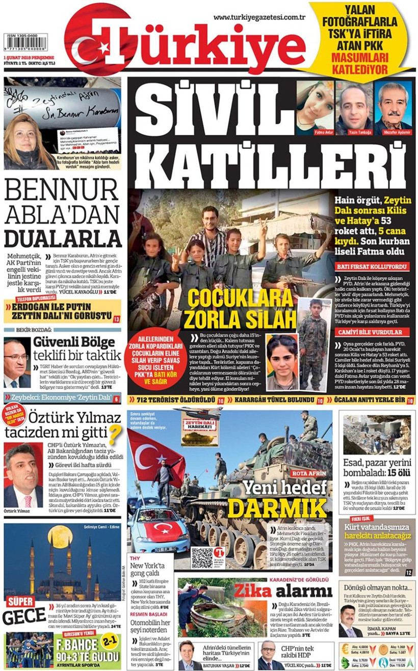 Gazete manşetleri Hürriyet-Fanatik-Sözcü 1 Şubat 2018 - Resim: 4