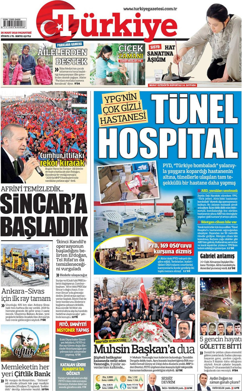 Gazete manşetleri 26 Mart 2018 Hürriyet - Sözcü - Fanatik - Resim: 4