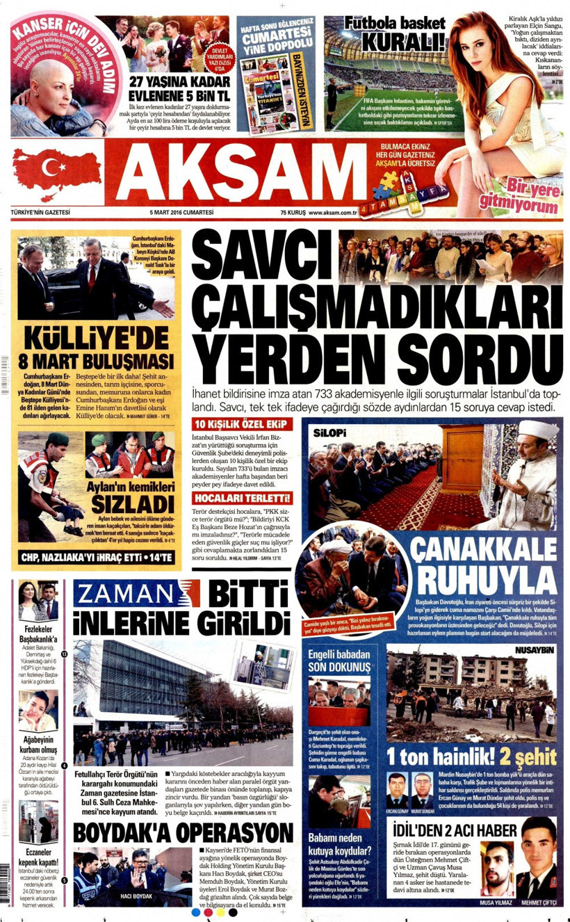 Gazete manşetleri Hürriyet - Milliyet ve Sabah ne yazdı? - Resim: 3