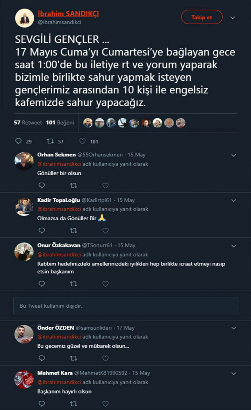 Canik Belediye Başkanı'ndan gençlere sürpriz davet  sahura bakın nasıl getirdi - Resim: 4