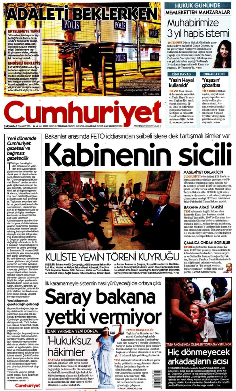 Gazete manşetleri 11 Temmuz 2018 Milliyet - Sözcü - Posta - Resim: 4