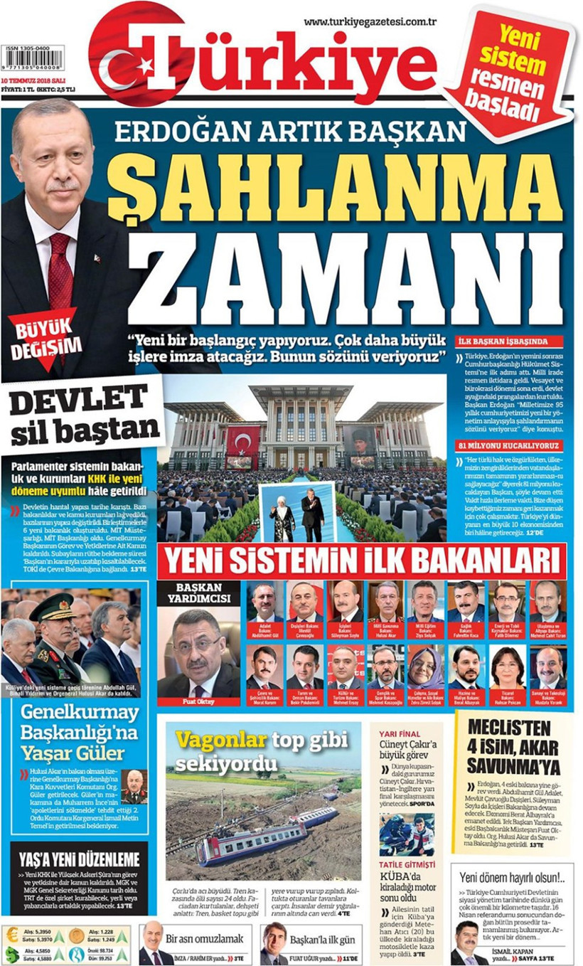 Gazete manşetleri 10 Temmuz 2018 Hürriyet - Sözcü - Posta - Resim: 4