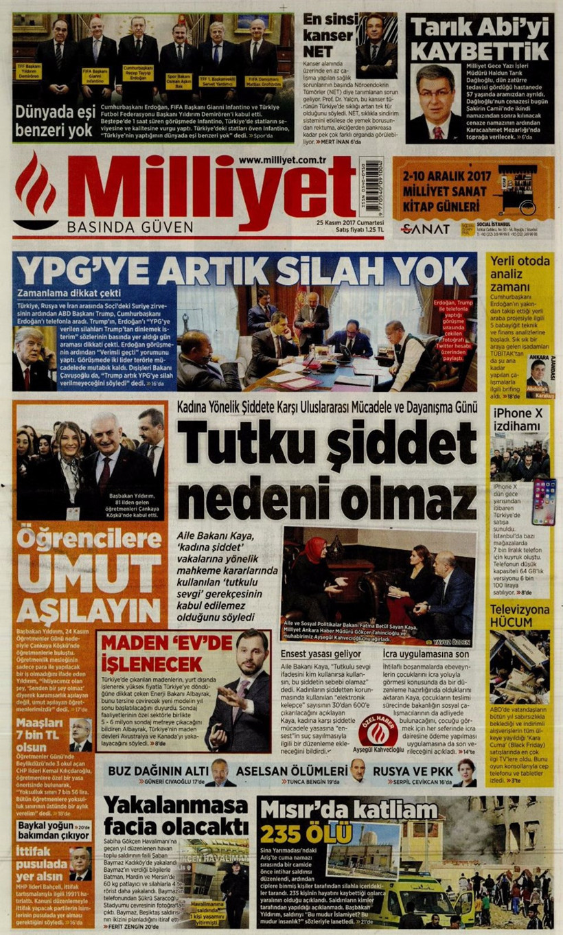 Gazete manşetleri Hürriyet - Fanatik - Fotomaç 25 Kasım 2017 - Resim: 4