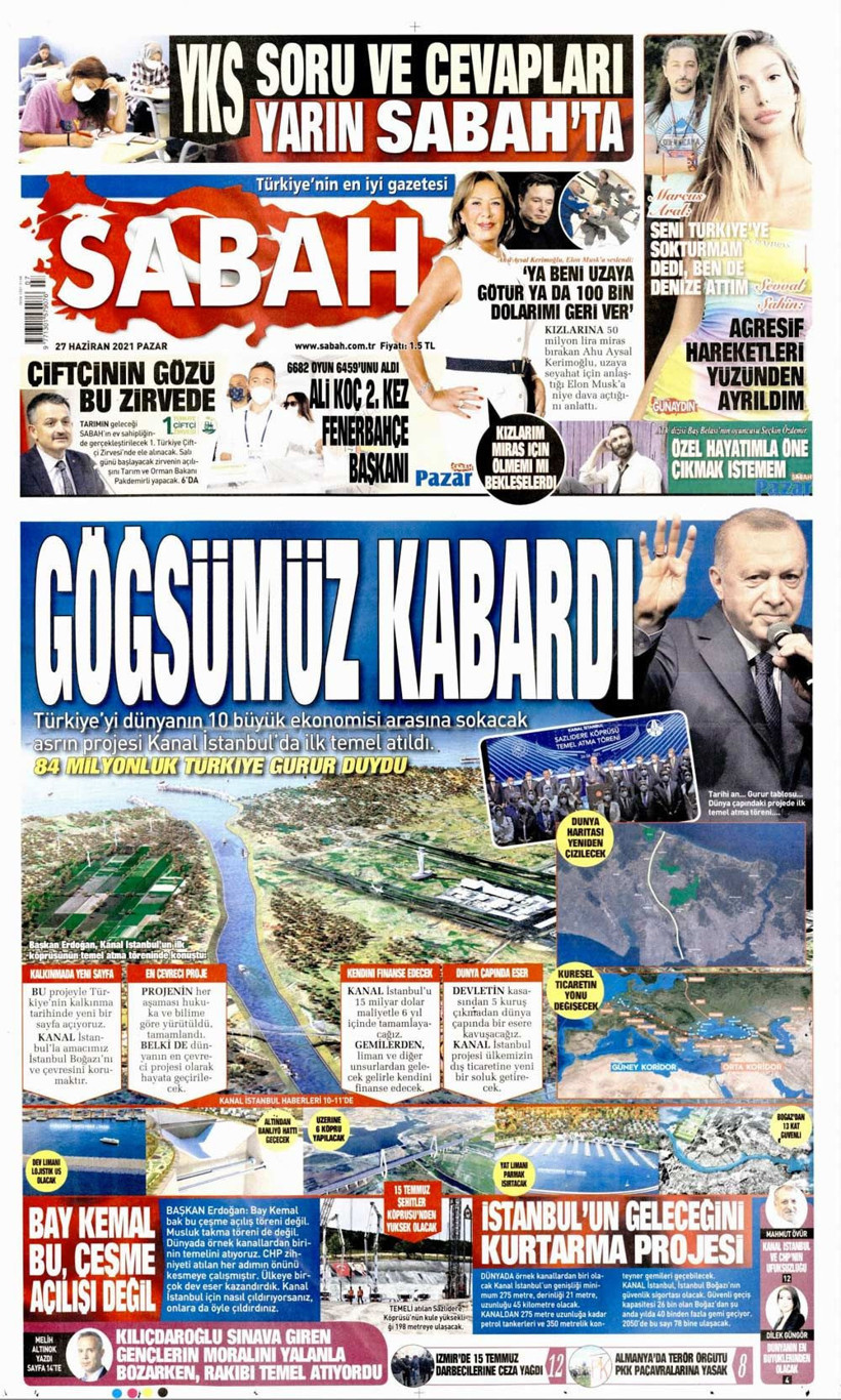 Kanal İstanbul için hangi gazete ne manşet attı Birgün, Karar ve Akit'in başlıkları dikkat çekti - Resim: 3