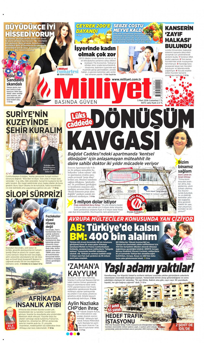 Gazete manşetleri Hürriyet - Milliyet ve Sabah ne yazdı? - Resim: 2