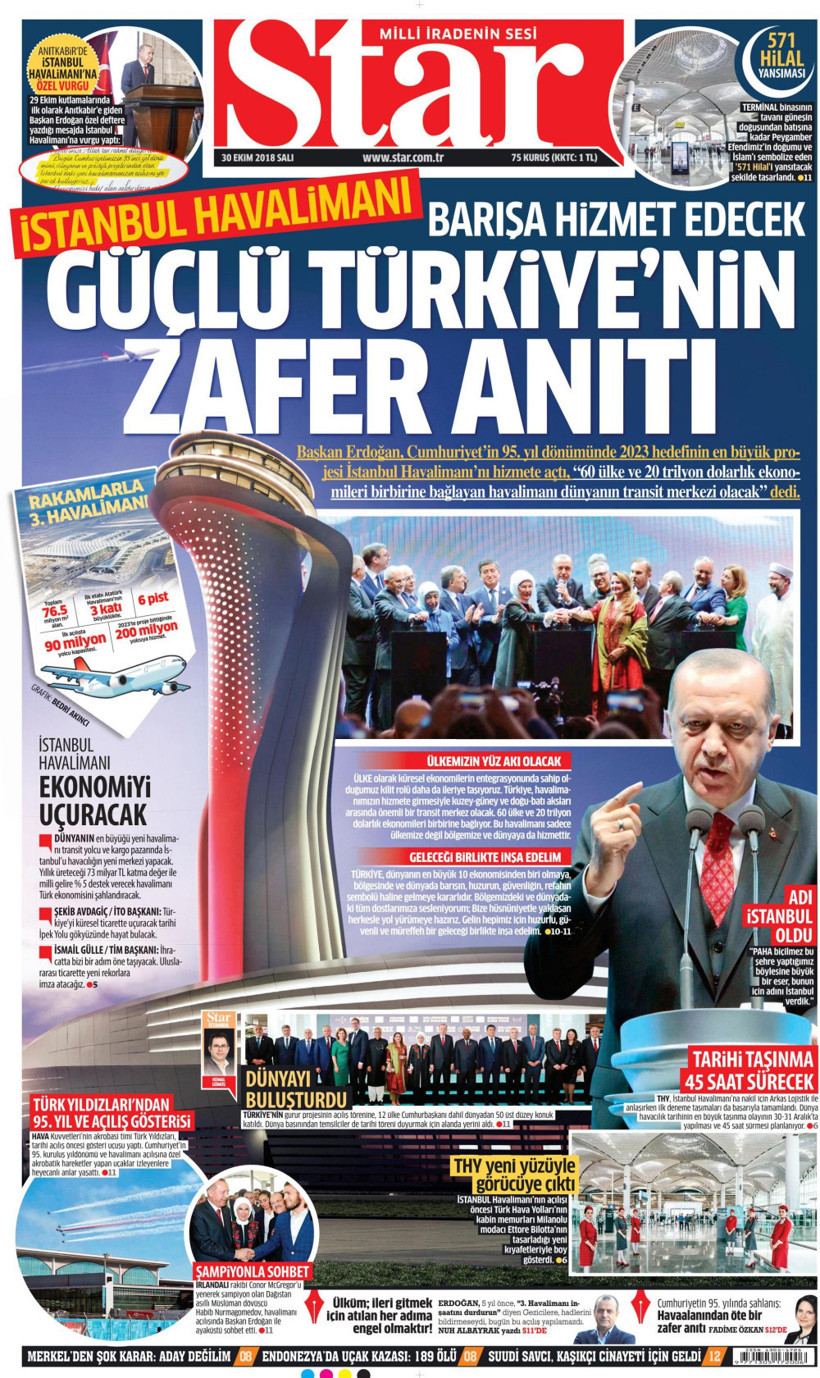 Gazete manşetleri 30 Ekim 2018 Posta - Sözcü - Milliyet - Hürriyet - Resim: 2