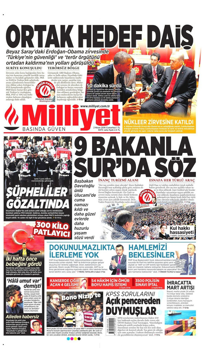 Gazete manşetleri Hürriyet - Milliyet ve Sabah ne yazdı?  - Resim: 1