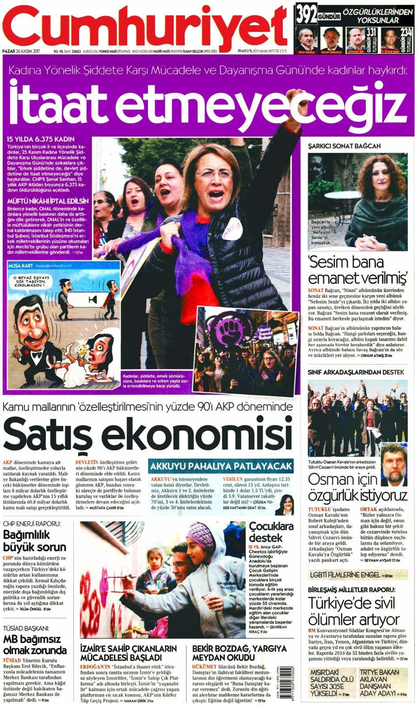 Gazete manşetleri Hürriyet - Fanatik - Fotomaç 26 Kasım 2017 - Resim: 4