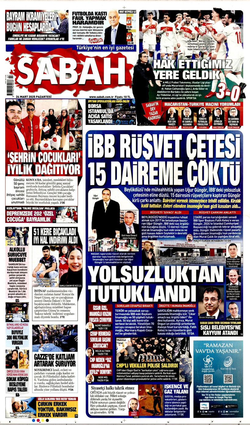 İBB Başkanı Ekrem İmamoğlu'nun tutuklanması gazete manşetlerinde! Hangi gazete nasıl gördü? - Resim: 4