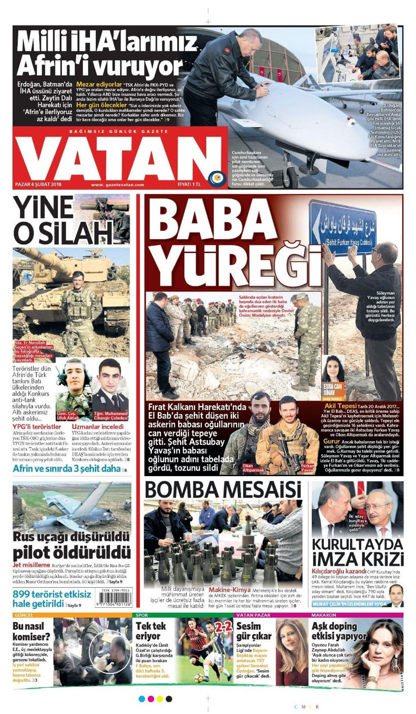 Gazete manşetleri Hürriyet-Milliyet-Sözcü 4 Şubat 2018 - Resim: 4