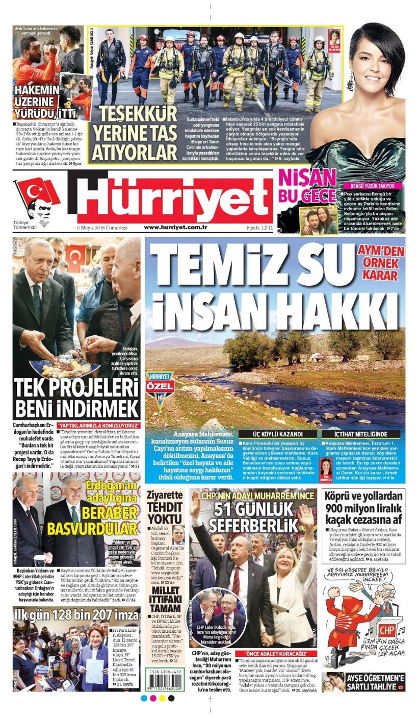 5 Mayıs 2018 Gazete Manşetleri Posta Sözcü Sabah Hürriyet - Resim: 4
