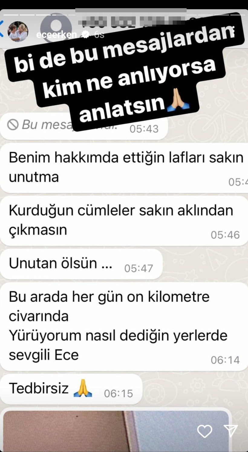 Ece Erken, öldürülen eşinin kardeşinin gönderdiği tehdit mesajlarını ifşa etti! - Resim: 8