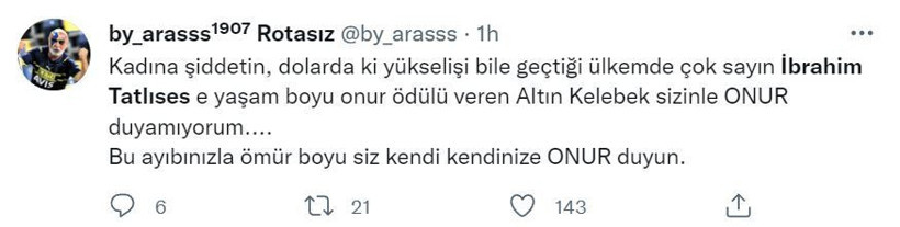 İbrahim Tatlıses'e 'Yaşam Boyu Onur Ödülü' veren Altın Kelebek'e Twitter'da tepki yağdı - Resim: 4