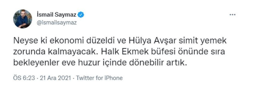'Simit yiyin' dedikten sonra et yemeye gitmiş! İsmail Saymaz'dan Hülya Avşar'a 'halk ekmek' paylaşımı - Resim: 3