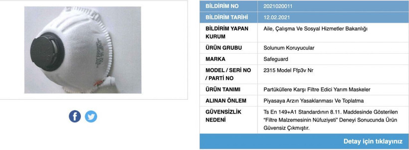 Bakanlık ifşa etti, tüm Türkiye'de yasaklandı! 41 güvensiz maske markası hala satılıyor - Resim: 4