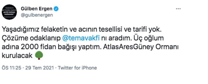 Orman yangınlarından sonra Gülben Ergen'den TEMA'ya 2000 fidan bağışı - Resim: 4