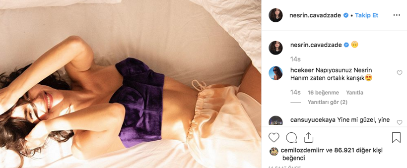 Yasak Elma dizisinin Şahika'sı yatak pozuyla yine olay oldu! - Resim: 3