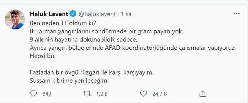Manavgat yangını sonrası Haluk Levent Twitter'da TT oldu: Beni övmeyin! - Resim: 3
