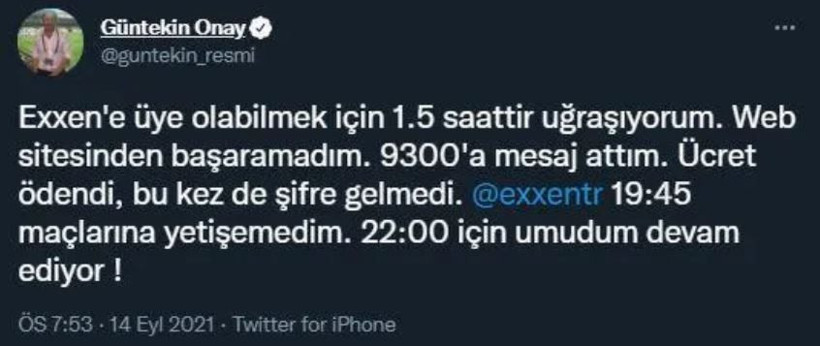 Acun Ilıcalı'nın 'Exxen için tweet atma ara' dediği  Güntekin Onay'dan cevap - Resim: 3