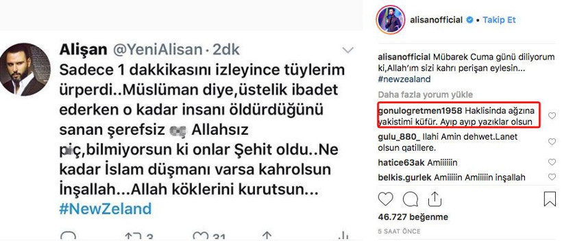 Alişan'dan Yeni Zelanda vahşetine çok sert yorum! Şerefsiz Allahsız p.ç - Resim: 3
