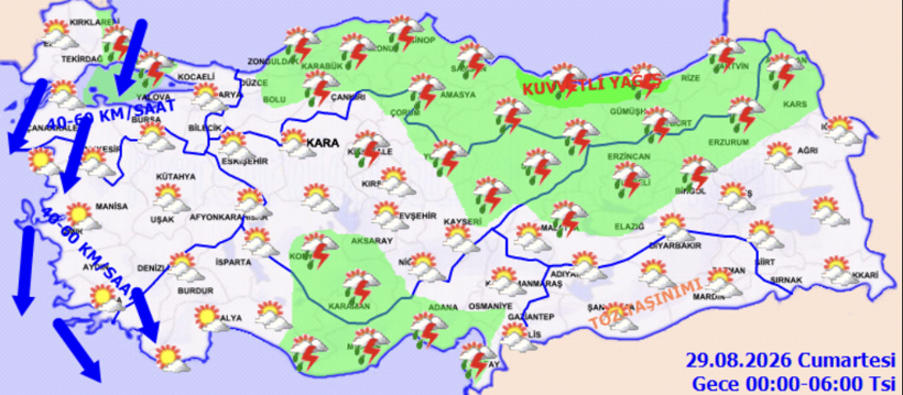 Meteoroloji'den saatli uyardı! Kavurucu sıcaklara ara: Kuvvetli yağış geliyor serinleyeceğiz - Resim: 7