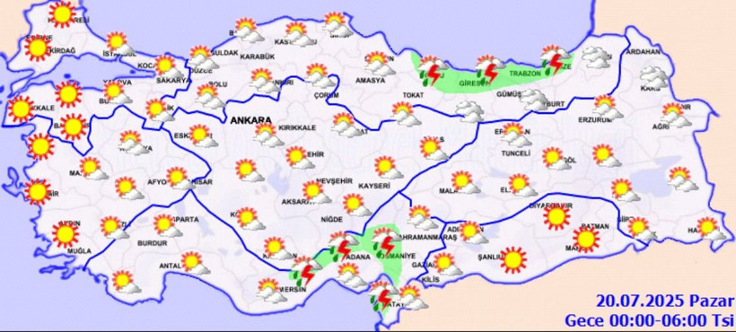 19 Temmuz 2025 yurt geneli hava durumu tahminleri açıklandı! İşte il il beklenen sıcaklıklar... - Resim: 1