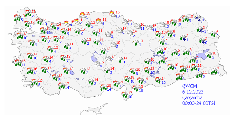 Türkiye'de hava sertleşiyor! Yoğun kar yağışı beklenen şehirler açıklandı! Meteoroloji 21 il için uyarı yayımladı - Resim: 1