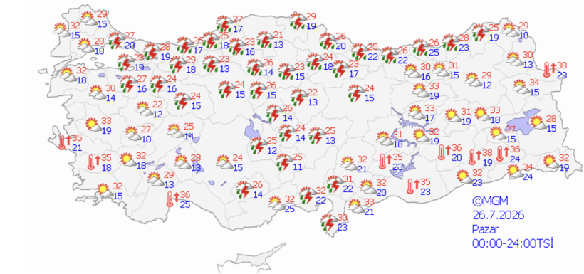 35 Kentte alarm! Çok kuvvetli yağacak doluya dikkat önleminizi alın - Resim: 7