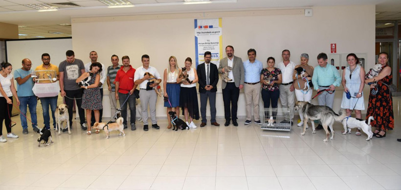 İzmir Çiğli Belediyesi'nde görülmemiş uygulama! Evcil hayvanlarıya işe geliyorlar - Resim: 1